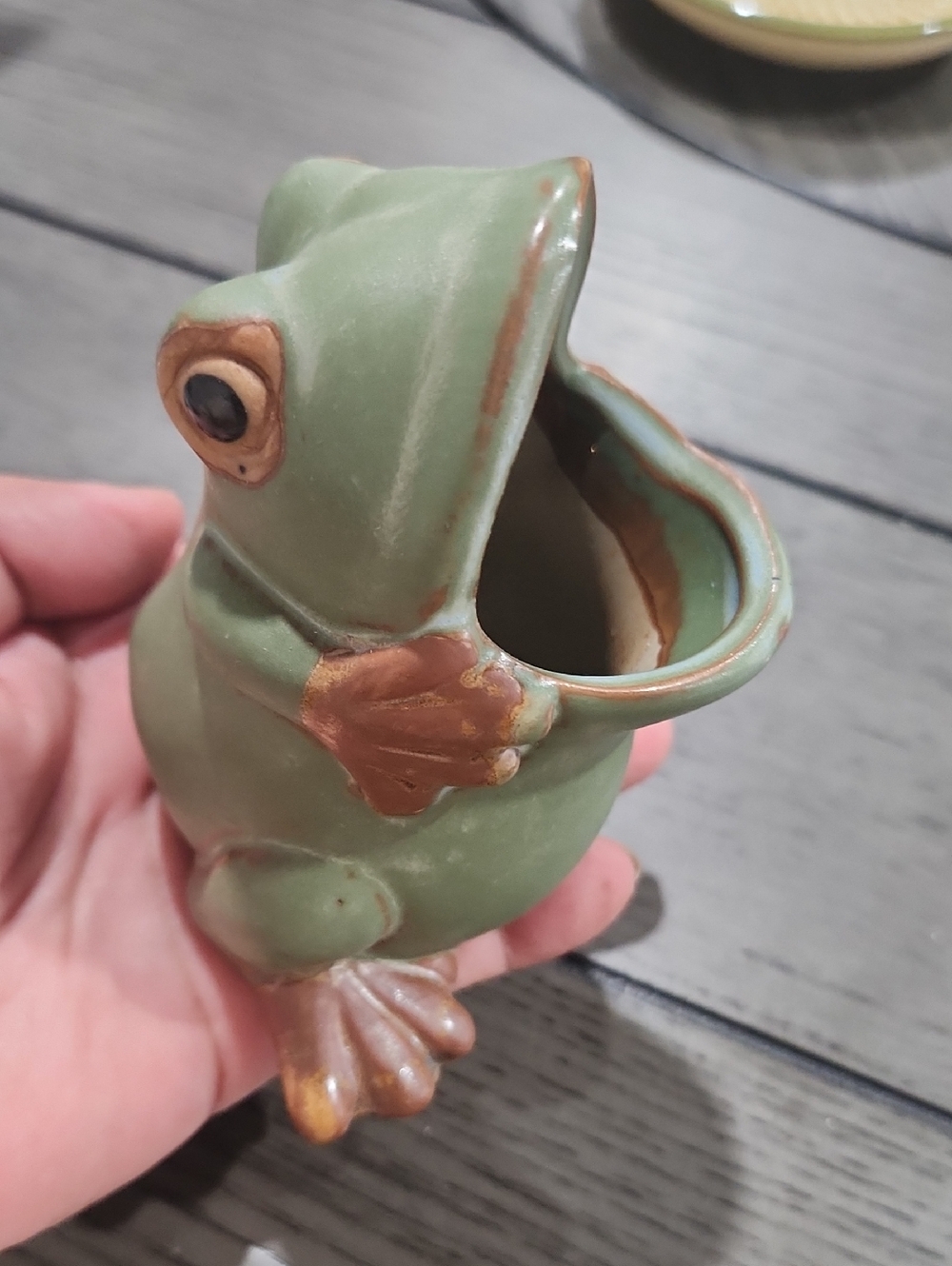 Home Decor Lot Ceramic Frog, Vintage Shroom, Turtle Bowl - Picture 2 of 11